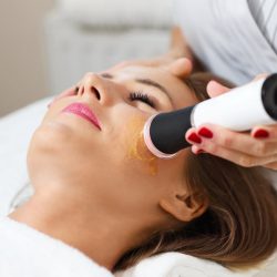 woman getting a facial