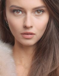 up close of a woman with striking eyes